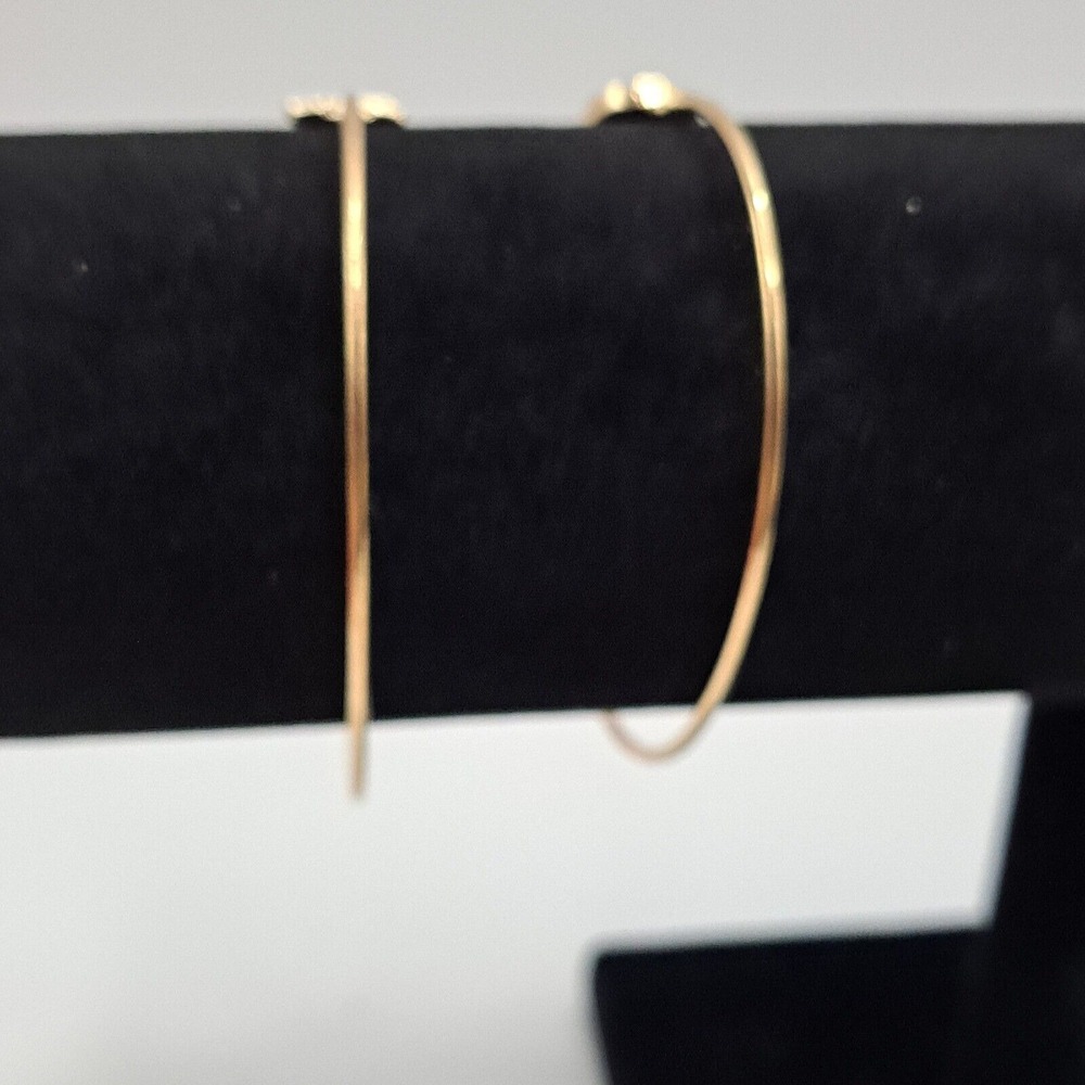 Gold Bangle Bracelet Set Arrowhead Teardrop Rhinestone Stackable Boho Chic - Picture 3 of 8